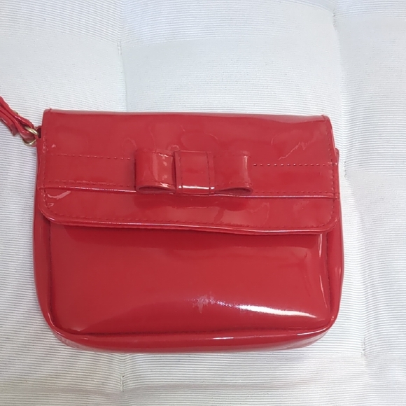 Handbags - Red Women's Bag with Bow Accent